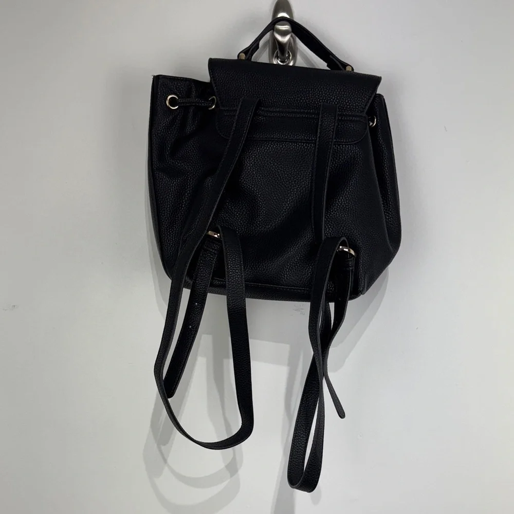 Forever 21 Black Backpack with Gold Accents